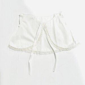 Vintage Baby Girl White Lace Trim Bolero Jacket